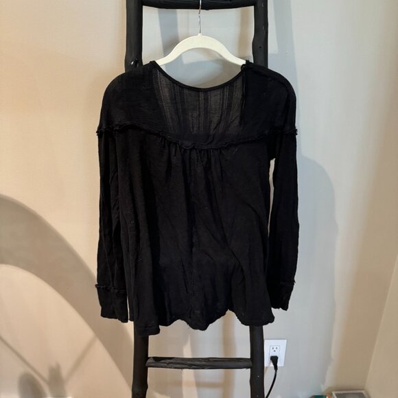 Free People Long Sleeve Quarter Button Up Shirt - Picture 2 of 4